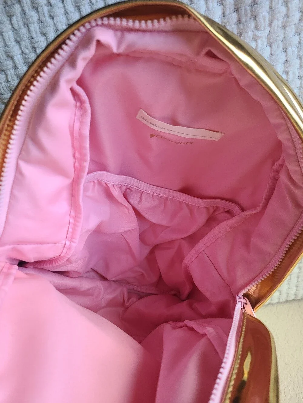 Crewcuts Gold Butterfly Accent Backpack - Gold, Purple, Pink